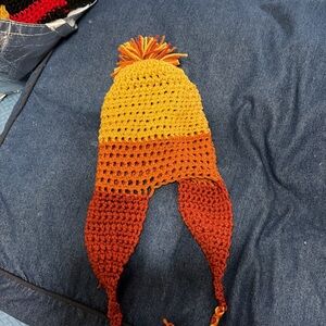 Handmade Orange and Yellow Crochet Hat